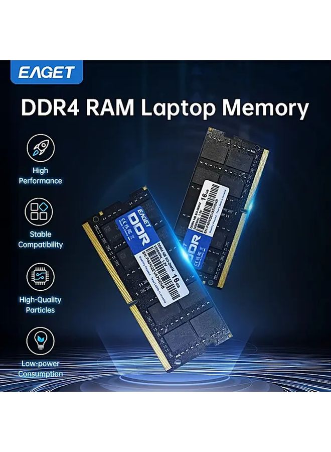 Eaget 16GB DDR4 2666MHz Laptop Memory RAM Compatible with Intel 13th Gen AMD Ryzen - Image 1